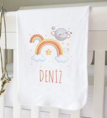 BK Kids Kişiye Özel 10 Parça Kırmızı Hastane Çıkışı Battaniye ve Yastık Hediye Seti, Yeni Doğan Bebek Giyim Hediyesi-3