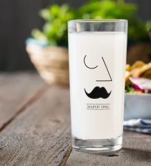 Kişiye Özel Renkli Baskılı Picasso Erkek Figür Rakı Bardağı-1