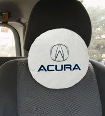 BK Gift Acura Tasarımlı Yuvarlak Araç Koltuk Yastığı-1