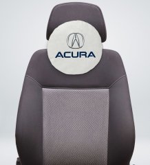 BK Gift Acura Tasarımlı Yuvarlak Araç Koltuk Yastığı-1
