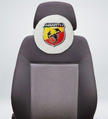 BK Gift Abarth Tasarımlı Yuvarlak Araç Koltuk Yastığı-1