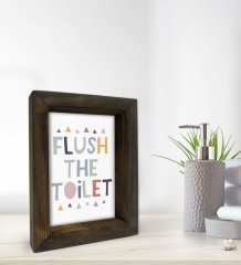 BK Gift Banyo Dekoratif Doğal Masif Ahşap Çerçeve 15x20cm-48
