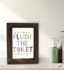 BK Gift Banyo Dekoratif Doğal Masif Ahşap Çerçeve 15x20cm-48