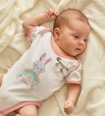 BK Kids Kişiye Özel İsimli Pembe Bebek Body Zıbın ve Kız Bebek İğnesi Hediye Seti-16
