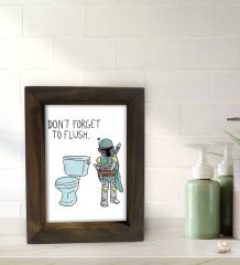 BK Gift Banyo Dekoratif Doğal Masif Ahşap Çerçeve 15x20cm-46