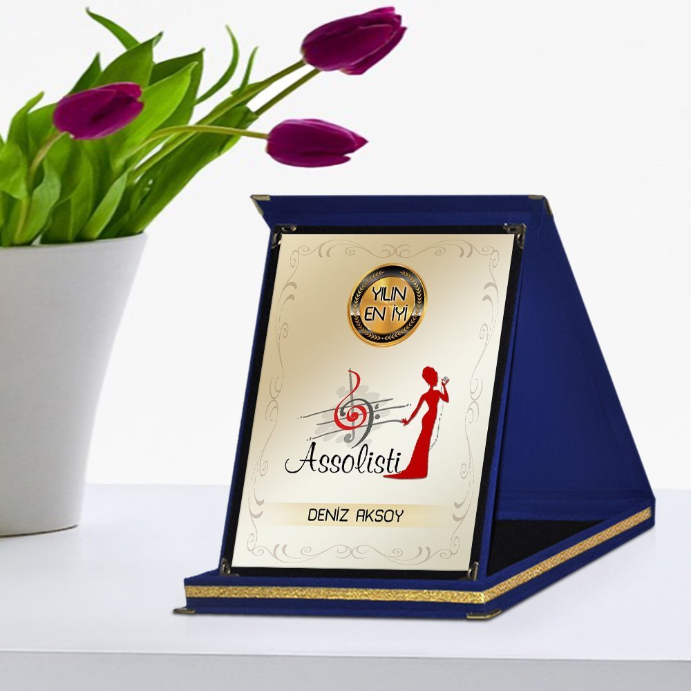 Kişiye Özel Yılın En İyi Assolisti Lacivert Plaket Ödülü