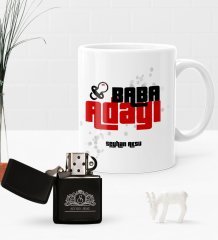 Kişiye Özel Baba Adayı Benzinli Çakmak ve Kupa Seti-3