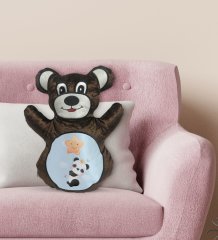 BK Gift Sevimli Panda Tasarımlı Kahverengi Ayıcık Yastık-7