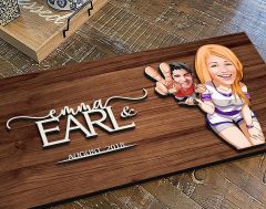 BK Gift Kişiye Özel Sevgililer Karikatürlü Kabartma Figürlü Ahşap Tablo, Duvar Dekoru, Arkadaşa Hediye, Özel Tasarım Ev Hediyesi-30