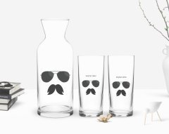 Kişiye Özel Renkli Baskılı İsimli İkili Rakı Bardağı ve Karaf Hediye Seti-131