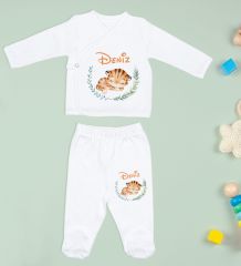 BK Kids Kişiye Özel Hastane Çıkışı, Bebek Kıyafeti, Yeni Doğan Bebek Hediyesi, 6 Parça Beyaz Bebek Elbise Giyim Seti-30