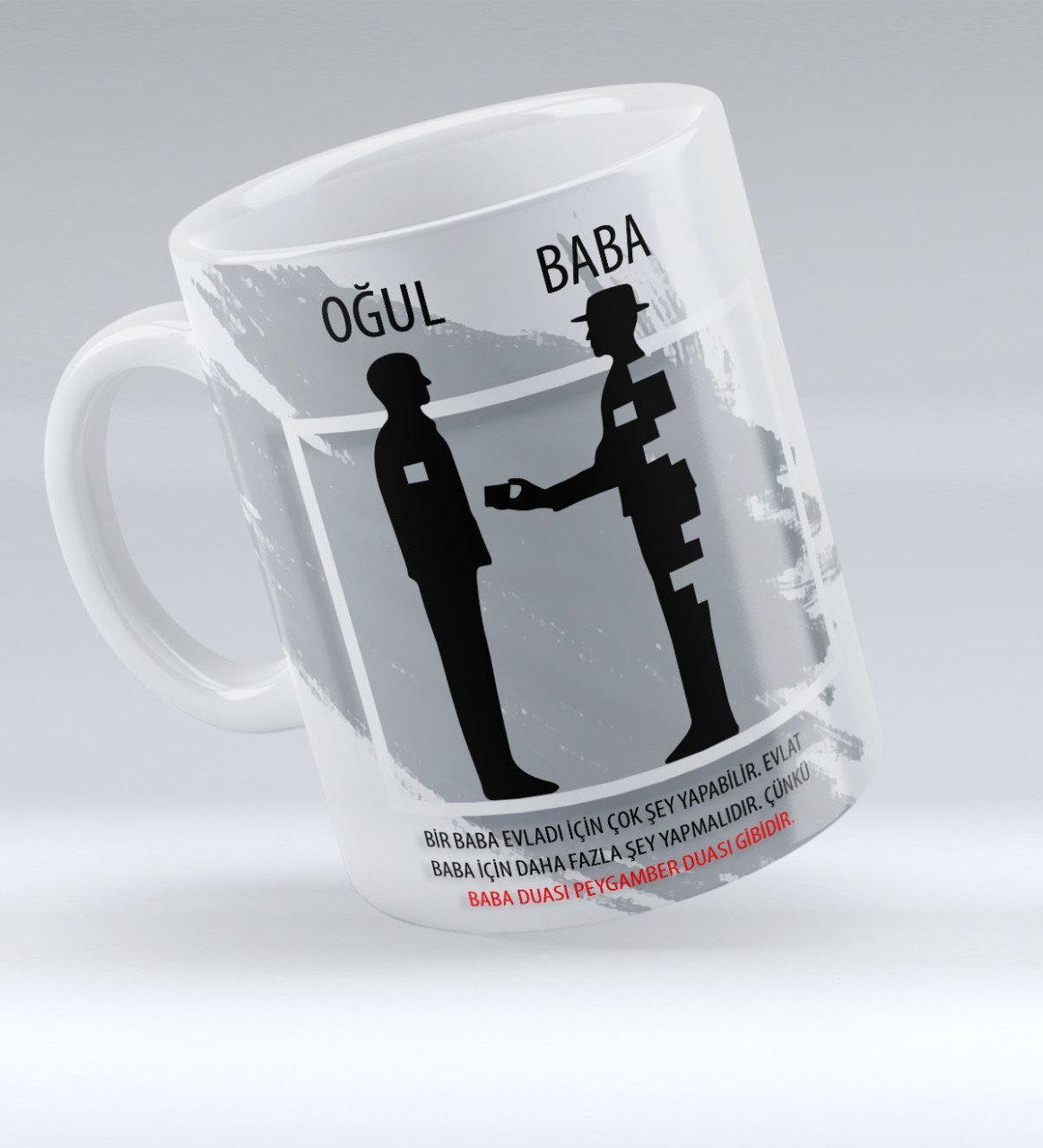 Oğul Baba Beyaz Kupa Bardak