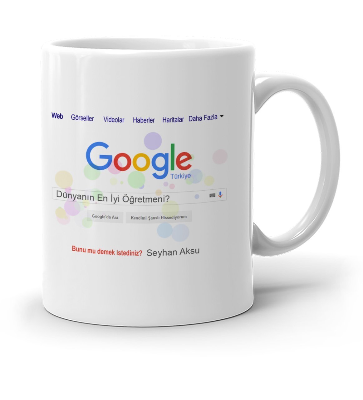 Kişiye Özel Google Dünyanın En İyi Öğretmeni Beyaz Kupa Bardak