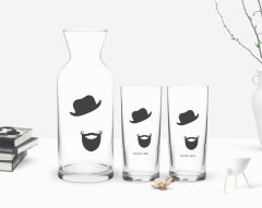 Kişiye Özel Renkli Baskılı İsimli İkili Rakı Bardağı ve Karaf Hediye Seti-130