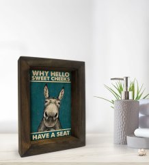 BK Gift Banyo Dekoratif Doğal Masif Ahşap Çerçeve 15x20cm-43