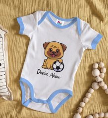 BK Kids Kişiye Özel Mavi Bebek Body Zıbın - Model 199