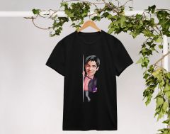 BK Gift Kişiye Özel Sevgililer Karikatürlü İkili Siyah T-shirt Seti, Sevgililer Hediye, Çift Hediyesi, Yıl Dönümü Hediyesi, Kişiye Özel Tişört-4