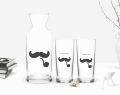 Kişiye Özel Renkli Baskılı İsimli İkili Rakı Bardağı ve Karaf Hediye Seti-128