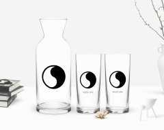 Kişiye Özel Renkli Baskılı İsimli İkili Rakı Bardağı ve Karaf Hediye Seti-125