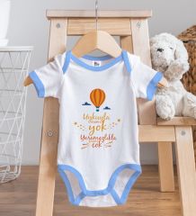 BK Kids Uykuyla Aram Yok Tasarımlı Mavi Bebek Body Zıbın-1