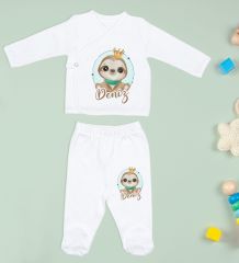 BK Kids Kişiye Özel Hastane Çıkışı, Bebek Kıyafeti, Yeni Doğan Bebek Hediyesi, 6 Parça Beyaz Bebek Elbise Giyim Seti-24