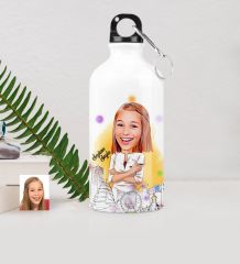 Kişiye Özel Bayan Mimar Karikatürlü Metal Suluk (500 ml.)