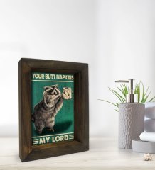 BK Gift Banyo Dekoratif Doğal Masif Ahşap Çerçeve 15x20cm-37