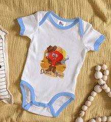 BK Kids Kişiye Özel Mavi Bebek Body Zıbın - Model 190