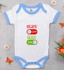 BK Kids Umut Off Tasarımlı Mavi Bebek Body Zıbın-1