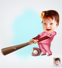 Kişiye Özel Bebek Tasarımlı Dijital Karikatür-7