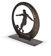 Kişiye Özel Futbol Tasarımlı Ahşap Plaket & Ödül (Model 1)