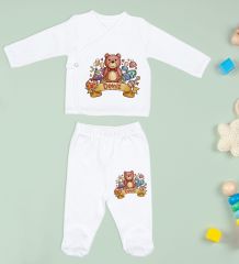 BK Kids Kişiye Özel Hastane Çıkışı, Bebek Kıyafeti, Yeni Doğan Bebek Hediyesi, 6 Parça Beyaz Bebek Elbise Giyim Seti-22