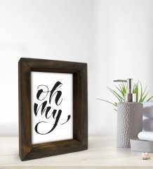 BK Gift Banyo Dekoratif Doğal Masif Ahşap Çerçeve 15x20cm-36