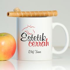 Kişiye Özel Mesleki Estetik Cerrah Beyaz Kupa Bardak