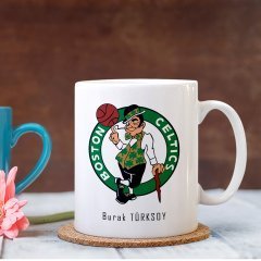 Kişiye Özel NBA Boston Celtics Beyaz Kupa Bardak