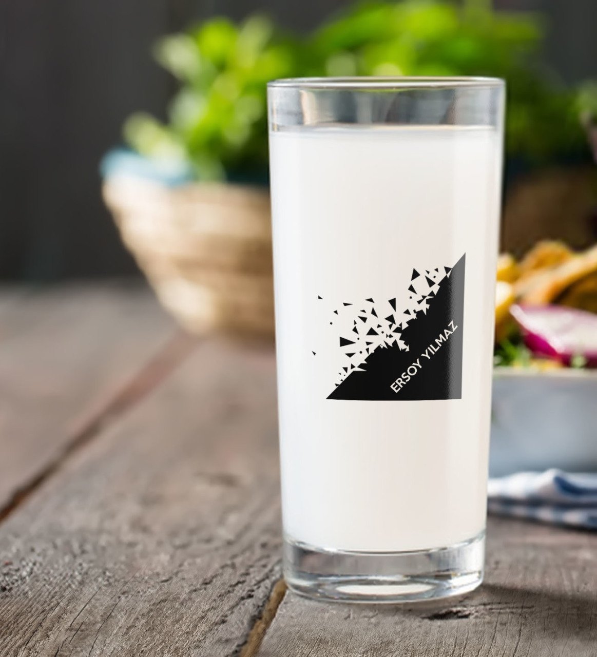 Kişiye Özel Renkli Baskılı İsimli Rakı Bardağı-27