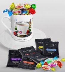 Kişiye Özel İngilizce Öğretmeni Türk Kahvesi Fincanı Selamlique Karışık Türk Kahvesi ve Haribo Şeker Hediye Seti-8