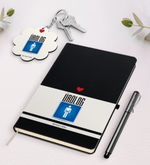 Kişiye Özel Ürolog Siyah Defter Kalem Ve Anahtarlık Hediye Seti