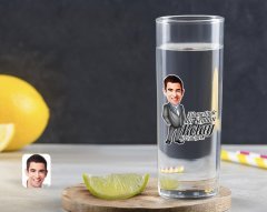 Kişiye Özel Renkli Baskılı Erkek Kolay Yetişmiyor Karikatürlü Vodka Bardağı-1