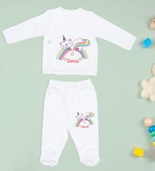BK Kids Kişiye Özel Hastane Çıkışı, Bebek Kıyafeti, Yeni Doğan Bebek Hediyesi, 6 Parça Beyaz Bebek Elbise Giyim Seti-19