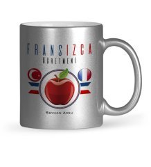 Kişiye Özel Fransızca Öğretmeni Gümüş Yaldızlı Kupa Bardak - 2