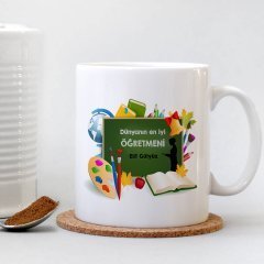 Kişiye Özel Beyaz Kupa Bardak (Öğretmenler Günü Temalı-27)