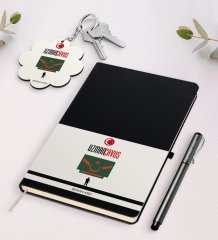 Kişiye Özel Uzman Çavuş Siyah Defter Kalem Ve Anahtarlık Hediye Seti