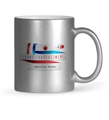 Kişiye Özel Fransızca Öğretmeni Gümüş Yaldızlı Kupa Bardak - 1