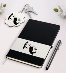 Kişiye Özel Tiyatro Sanatçısı Siyah Defter Kalem Ve Anahtarlık Hediye Seti-2