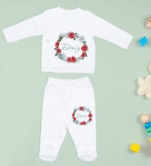 BK Kids Kişiye Özel Hastane Çıkışı, Bebek Kıyafeti, Yeni Doğan Bebek Hediyesi, 6 Parça Beyaz Bebek Elbise Giyim Seti-17