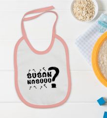BK Kids Buban Nabüüü Tasarımlı Pembe Bebek Mama Önlüğü-1