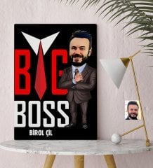 Kişiye Özel Bay Big Boss Karikatür Kanvas Tablo (30 x 50 cm.) - 5