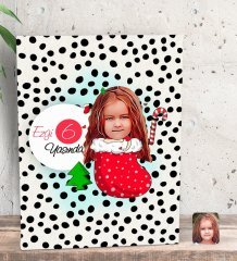 Kişiye Özel Kız Çocuk Yaş Karikatürlü Dekoratif Mini Kanvas Tablo 15x20cm-14