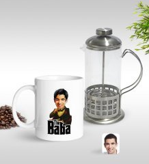 Kişiye Özel Godfather Baba Karikatürlü Kupa & French Press Seti-3